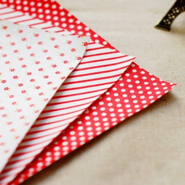 [Dailylike] Fabric Sticker 3 Set - 11. Red...  Made in Korea